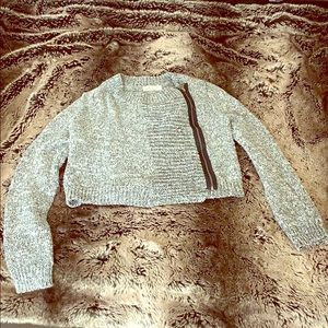 Women’s grey Hollister zip up sweater